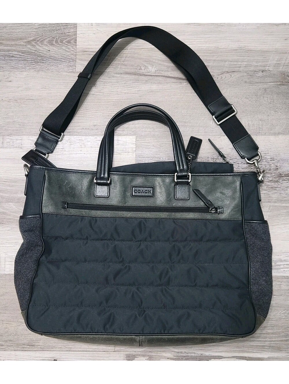Mens Coach Messenger Bag Mixed Media Wool Blend F71304 VRK Mix Supply 2-way bag